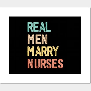 Vintage Husband Married to a Nurse Husband Engagement Nurse Posters and Art